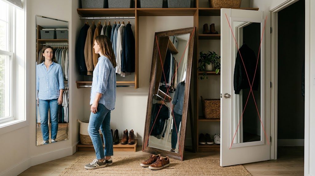 The Mirror: Placement, Size, Lighting, and Why Leaning It Against the Wall Isn't a Plan