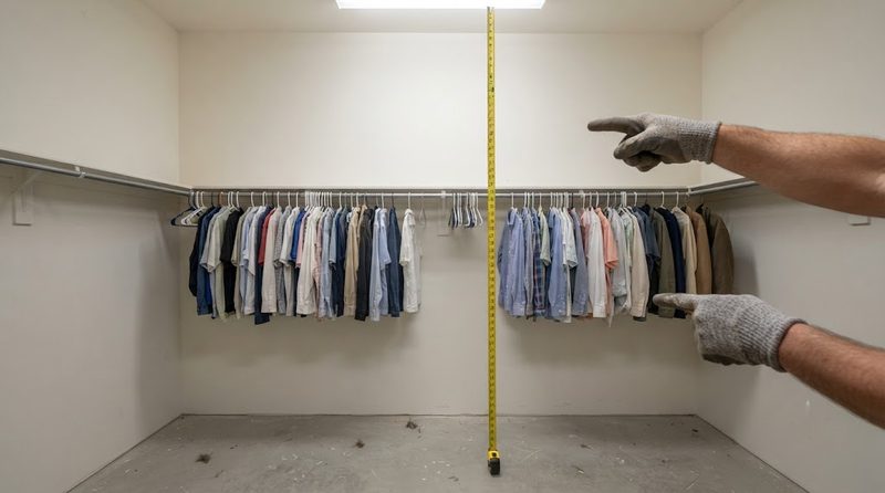  The Single-Rod Lie — Why Hanging Everything at the Same Height Wastes 40% of Your Closet