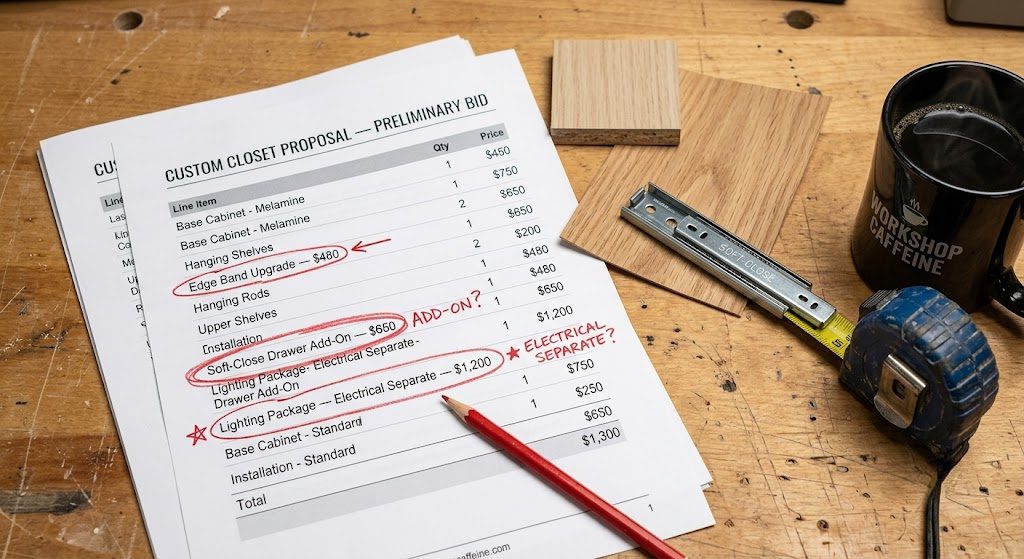 The Custom Closet Bid: How to Read It, What to Question, and Where the Upcharges Hide