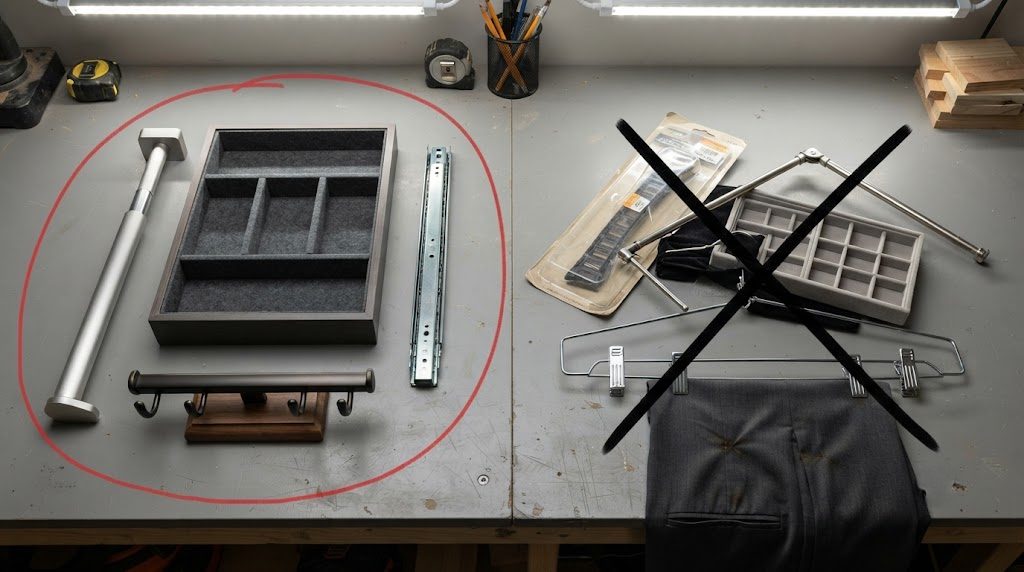 Drawer Dividers, Valet Rods, and the Hardware That Actually Earns Its Price
