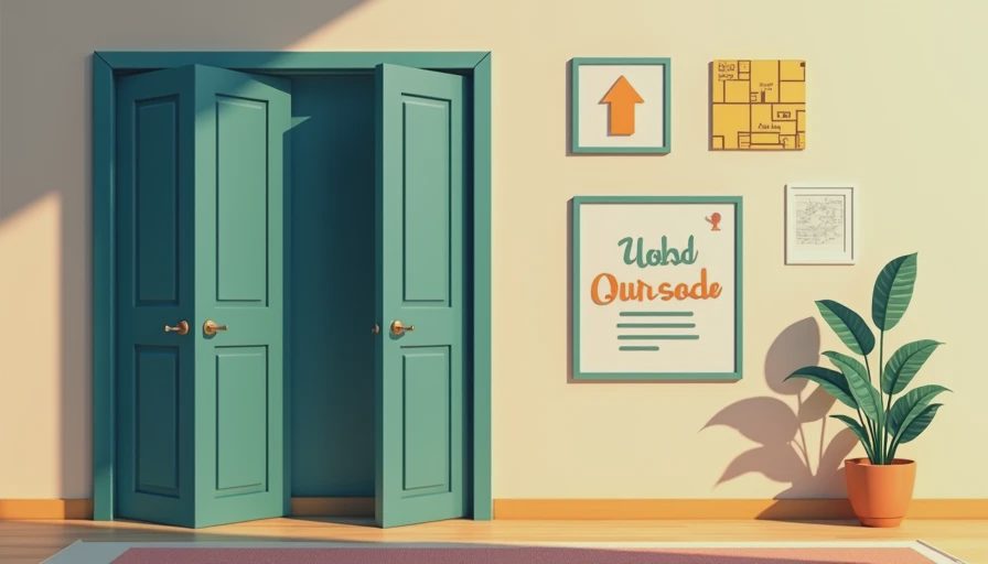Visual context for accordion style closet doors