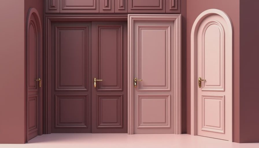 Visual context for french style closet doors