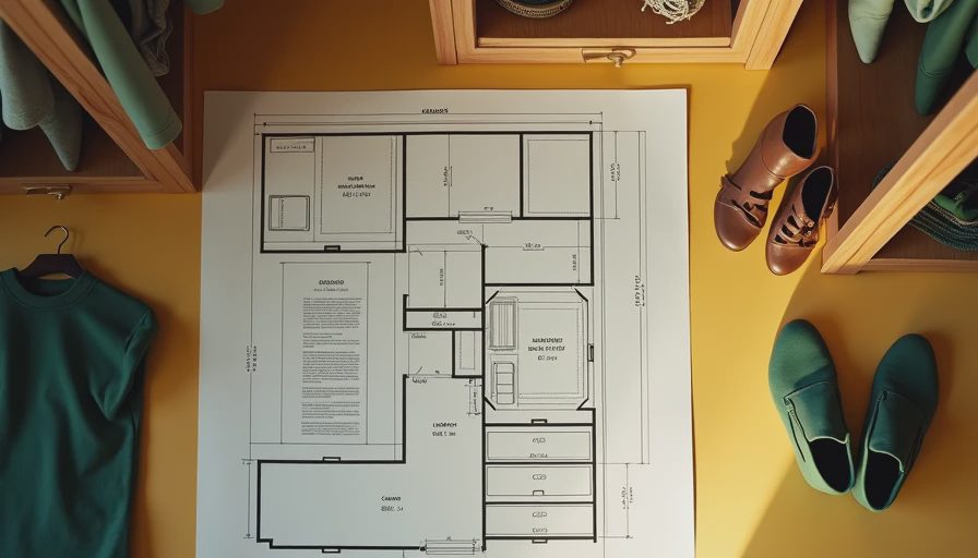 Illustration for walk in closet design