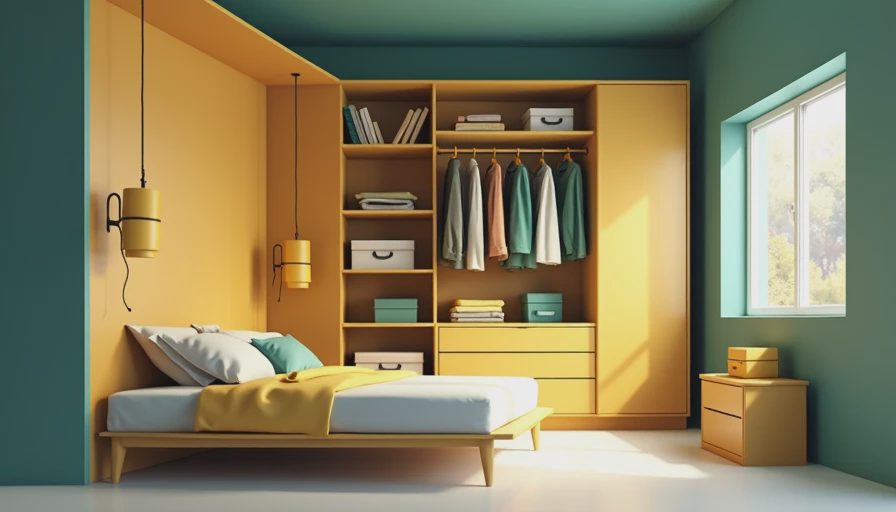 Illustration for walk in closet designs