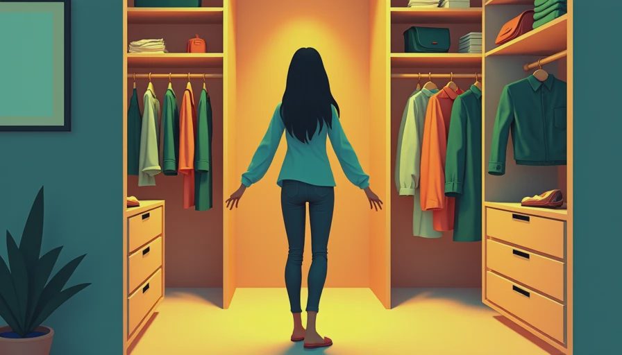 Visual context for walk in closet designs