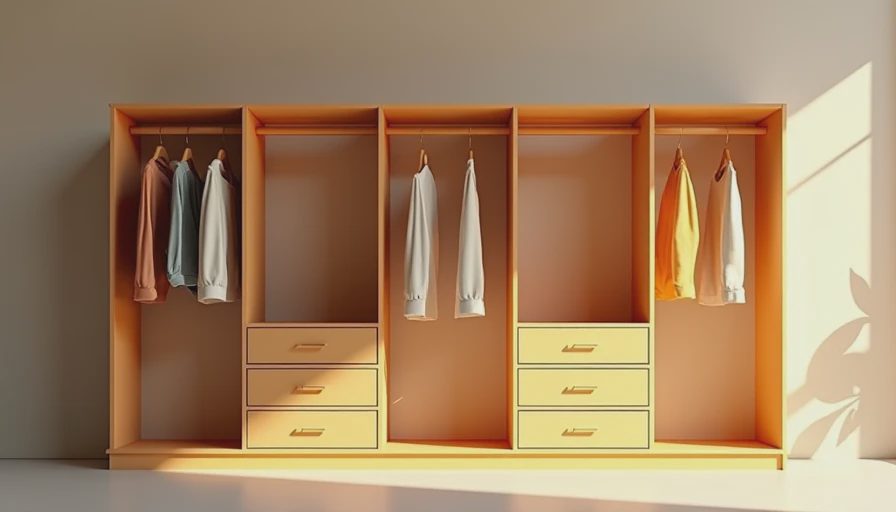 Visual context for walk in closet layout design