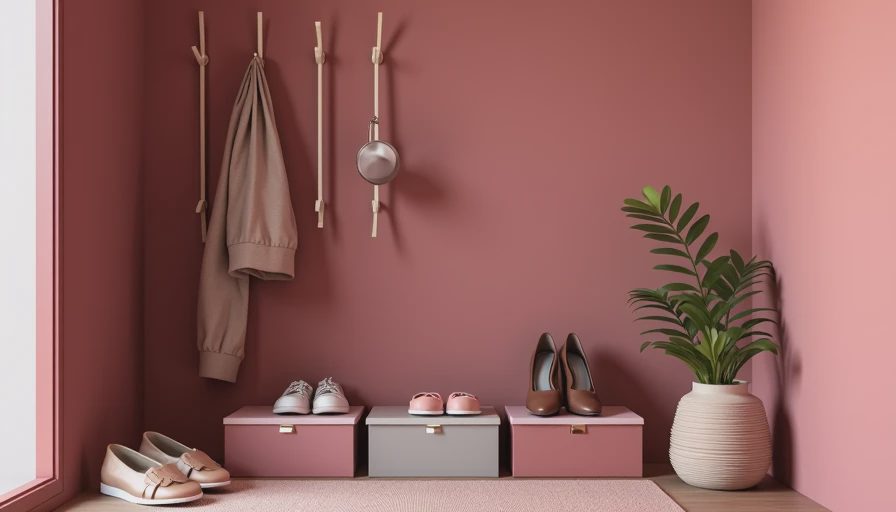 Visual context for small space shoe storage solutions