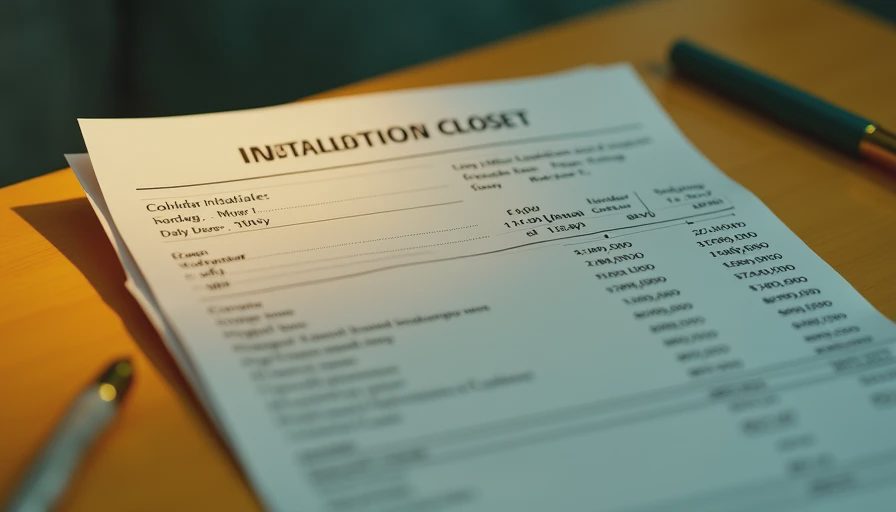 Visual context for custom closet installation cost