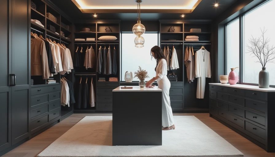 Visual context for walk in closet lighting ideas