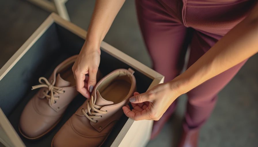 Visual context for storage solutions for shoes