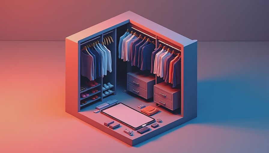 Visual context for custom walk in closet design